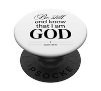 La fe Cristiana Conoce a Dios Salmo 46:10 PopSockets PopGrip Adhesivo