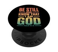 La fe Cristiana Conoce a Dios Salmo 46:10 PopSockets PopGrip Adhesivo