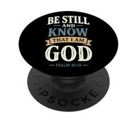 La fe Cristiana Conoce a Dios Salmo 46:10 PopSockets PopGrip Adhesivo