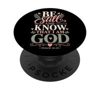 La fe Cristiana Conoce a Dios Salmo 46:10 PopSockets PopGrip Adhesivo