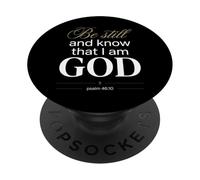 La fe Cristiana Conoce a Dios Salmo 46:10 PopSockets PopGrip Adhesivo