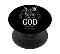 La fe Cristiana Conoce a Dios Salmo 46:10 PopSockets PopGrip Adhesivo