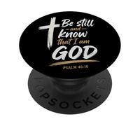 La fe Cristiana Conoce a Dios Salmo 46:10 PopSockets PopGrip Adhesivo