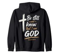 La fe Cristiana Conoce a Dios Salmo 46:10 Sudadera con Capucha