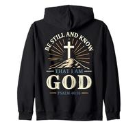 La fe Cristiana Conoce a Dios Salmo 46:10 Sudadera con Capucha