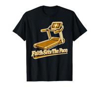 La fe en la Cinta de Correr Marca el Ritmo Christian Runner Camiseta gráfica económica
