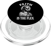 La fe es la flexión Cool Jesús Funny Christian PopSockets PopGrip para MagSafe