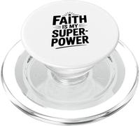 La fe es mi Superpoder Inspirador para los creyentes PopSockets PopGrip para MagSafe