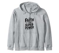 La fe es mi Superpoder Inspirador para los creyentes Sudadera con Capucha