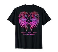 La fe, la Esperanza, el Amor, la Conciencia sobre el cáncer de Mama, alas Rosas Camiseta