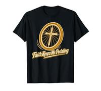 La fe me Mantiene pedaleando el Ciclismo Cristiano Camiseta gráfica económica