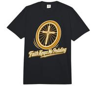 La fe me Mantiene pedaleando el Ciclismo Cristiano Comfort Colors Adult Heavyweight T-Shirt