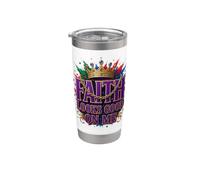 La fe me queda bien: Black Queen King Crown Christian Pray Vaso térmico de acero inoxidable de doble pared