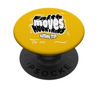 La fe mueve montañas Mateo 17:20 PopSockets PopGrip Adhesivo