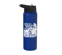 La fe puede mover montañas en la tinta francesa de Juana de Arco Zine Stainless Steel Insulated Water Bottle