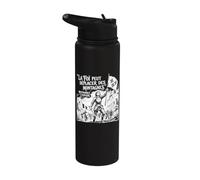 La fe puede mover montañas en la tinta francesa de Juana de Arco Zine Stainless Steel Insulated Water Bottle