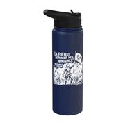 La fe puede mover montañas en la tinta francesa de Juana de Arco Zine Stainless Steel Insulated Water Bottle