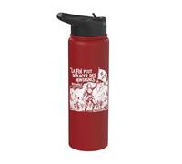 La fe puede mover montañas en la tinta francesa de Juana de Arco Zine Stainless Steel Insulated Water Bottle