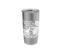 La fe puede mover montañas en la tinta francesa de Juana de Arco Zine Vaso térmico de acero inoxidable de doble pared