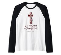 La fe puede mover montañas Jesús Dios Biblia Jesús Cruz vertical Camiseta Manga Raglan