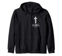 La fe puede mover montañas Jesús Dios Biblia Jesús Cruz vertical Sudadera con Capucha