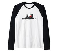 La fe Puede Mover montañas - Mateo 17:20 Christian Art Camiseta Manga Raglan