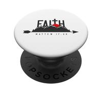 La fe Puede Mover montañas - Mateo 17:20 Christian Art PopSockets PopGrip Adhesivo