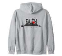 La fe Puede Mover montañas - Mateo 17:20 Christian Art Sudadera con Capucha