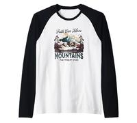 La fe puede mover montañas Mateo 17:20 Inspirada en la naturaleza Camiseta Manga Raglan