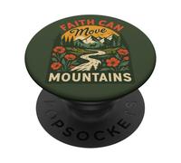 La fe puede mover montañas senderismo naturaleza Biblia PopSockets PopGrip Adhesivo
