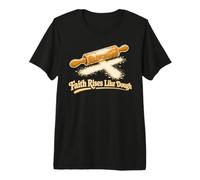 La fe se eleva como la Masa Cristiana horneada Camiseta Premium