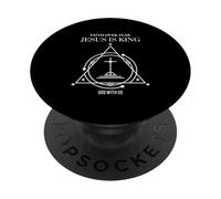 La fe sobre el Miedo Jesús es el Rey Dios con Nosotros PopSockets PopGrip Adhesivo