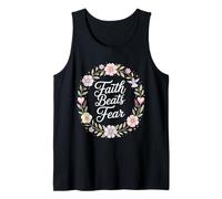 La fe vence al Miedo Inspiración misionera Camiseta sin Mangas