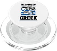 La Felicidad de la Bandera Griega de Grecia está Casada con un Griego PopSockets PopGrip para MagSafe