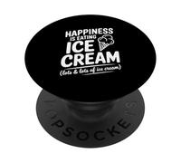 La Felicidad es Comer Helado Dulce Amante PopSockets PopGrip Adhesivo
