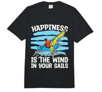 La Felicidad es el Viento en Tus Velas Deportes acuáticos Windsurf Comfort Colors Adult Heavyweight T-Shirt