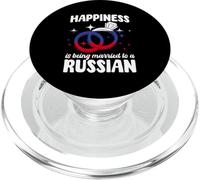 La felicidad es estar casado con un cónyuge ruso Rusia PopSockets PopGrip para MagSafe