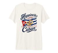 La Felicidad es Estar Casado con un Orgulloso cónyuge Feliz Cubano Camiseta Premium