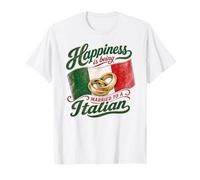 La Felicidad es Estar Casado con un Orgulloso cónyuge Feliz Italiano Camiseta