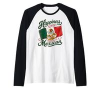 La Felicidad es Estar Casado con un Orgulloso cónyuge Feliz Mexicano Camiseta Manga Raglan