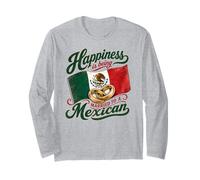 La Felicidad es Estar Casado con un Orgulloso cónyuge Feliz Mexicano Manga Larga