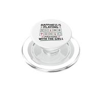La Felicidad es Jugar a la Noche de Juegos de Mahjong con Las Chicas PopSockets PopGrip para MagSafe