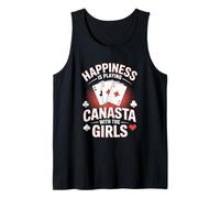 La Felicidad es Jugar al Juego de Cartas Canasta con Las Chicas Camiseta sin Mangas