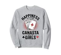 La Felicidad es Jugar al Juego de Cartas Canasta con Las Chicas Sudadera