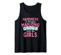 La Felicidad es Jugar al Mahjong con Las Chicas - Mah Jong Lover Camiseta sin Mangas