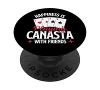 La Felicidad es Jugar Canasta con Amigos - Canasta Player PopSockets PopGrip Adhesivo