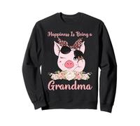 La felicidad es ser una abuela lindo cerdo para la abuela Sudadera