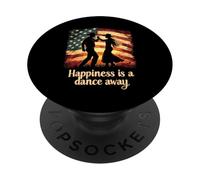 La Felicidad es un Baile lejos Square Dancing PopSockets PopGrip Adhesivo
