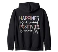 La Felicidad es un Estado de ánimo La positividad es una mentalidad, Cita Positiva Sudadera con Capucha