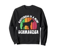 La felicidad es un perro Schnauzer con citas divertidas de Schnauzer Sudadera